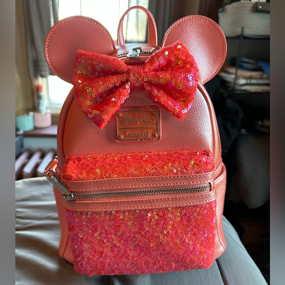 Brand New Sequin Coral Loungefly